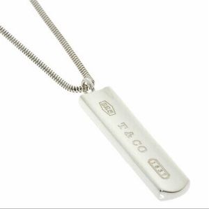 VINTAGE Tiffany & Co 1837 Bar 925 Sterling Pendant